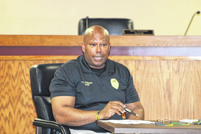 
			
				                                Gavin Stone | Daily Journal
                                Chief Tommy McMasters speaks at the meeting of the Citizen Review Board.
 
			
		