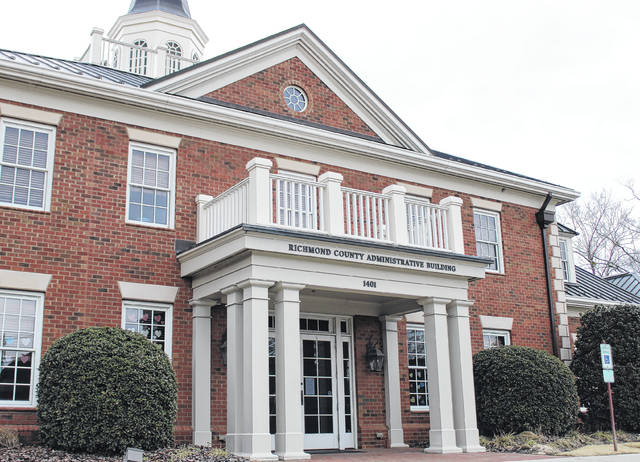 
			
				                                Daily Journal file photo
                                The county officials engaged in the mediation have been doing so remotely from the Richmond County Administration Building on Fayetteville Road.
 
			
		