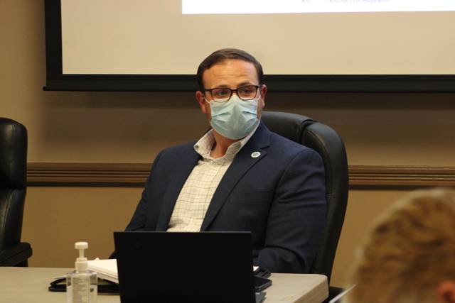 
			
				                                Gavin Stone | Daily Journal
                                Hamlet City Manager Matthew Christian at the City Council meeting Tuesday night. 
 
			
		