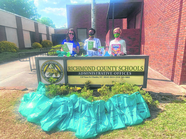 
			
				                                Photo courtesy of Richmond County Schools
                                The Richmond County Chapter of the Autism Society of North Carolina on Tuesday donated sensory goody bags to the Richmond County Schools Exceptional Children’s Department. Sensory items, whether visual or tactile, can help children with autism to focus.
 
			
		
