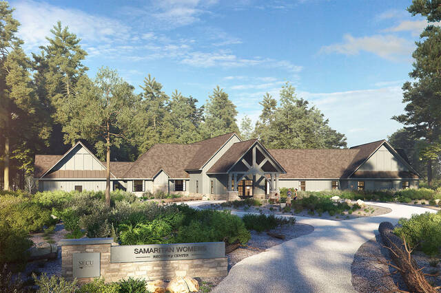 
			
				                                Photo courtesy of Samaritan Colony
                                This is a rendering of the future SECU Women’s Recovery Center, designed by Stogner Architecture.
 
			
		