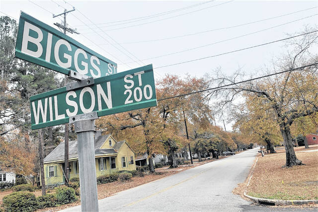 128003771_web1_Spotlight1
Katelin Gandee | The Laurinburg Exchange
Its been more than a year since 48-year-old Brian Eugene Gibson and 22-year-old Christian Covington were killed on Biggs Street in Laurinburg. The two cases remain unsolved and, in 2021 just a block over, two people were killed in a home and, one-half mile away, another man was found killed in his vehicle. All cases are currently unsolved.