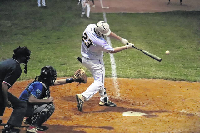 128229403_web1_HamletPost49PortCity1
Daily Journal file photo
Hamlets Jake Clemmons (23) hits a two-RBI single during last years game against Port City Post 545 at Memorial Park.
