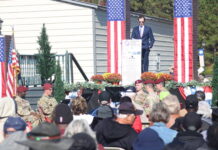 
			
				                                CPT Robert “Scott” Blough (Army, retired) was the special guest speaker at the 12th annual Salute to Veterans at the Richmond County Hospice. Blough enlisted as an infantryman in February of 2000. “What is a hero?” Blough asked. “I don’t see myself as a hero. How do you reply [when someone calls you a hero]? What exactly do you say? To me, being a hero is measured on a sliding scale, to be interpreted by each in their own way.” Blough later concludes that “We did not join to become heroes. We were just normal people who answered our nation’s call to service.”
                                 Matthew Sasser | Daily Journal

			
		