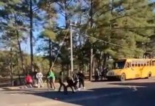 
			
				                                There were at least three different scuffles totaling at least 10 students from just this video recorded in the RSHS bus loop Monday afternoon.
                                 Screenshots from video shared with the Daily Journal

			
		