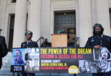 
			
				                                Jaiden Tillman performs “Lift Every Voice and Sing” on the courthouse steps.
                                 Matthew Sasser | Daily Journal

			
		