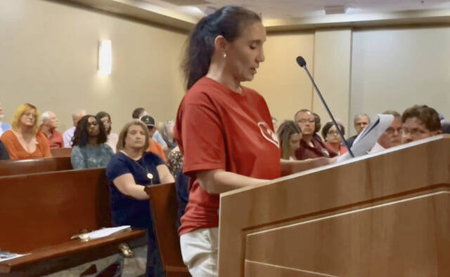 130699126_web1_RDJ_06182024_Shelter
Christie Newton with Citizens Citizens for Our Shelter Animals speaks to Richmond County Commissioners during their most recent meeting. Scan the QR code for a video of the full discusssion.